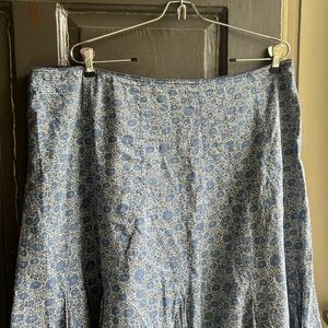 Blue Floral Skirt